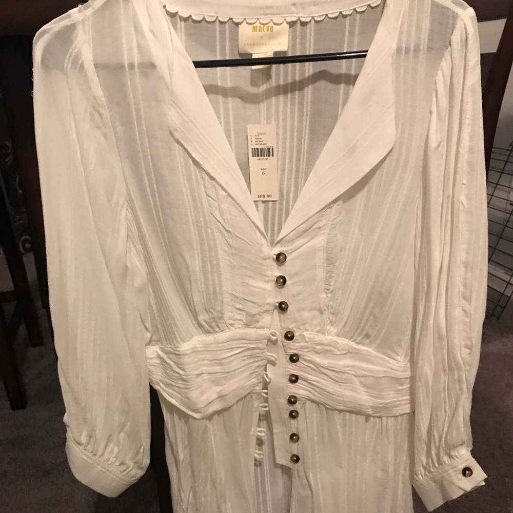 Maeve by Anthropologie white blouse